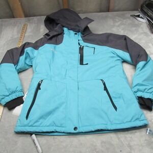 Wantdo Jacket Women Large Blue Fleece Lined Ski Snowboard Winter Coat Waterproof